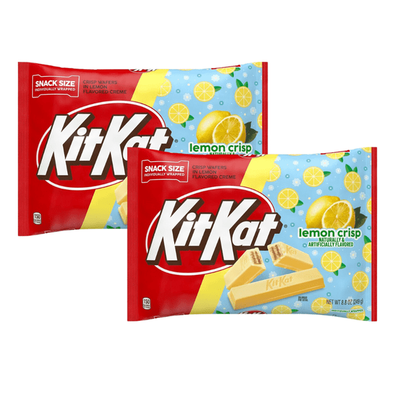 Kit Kat Miniatures Lemon Crme Wafer Easter Candy, 8.8 oz Bags 2 Pack