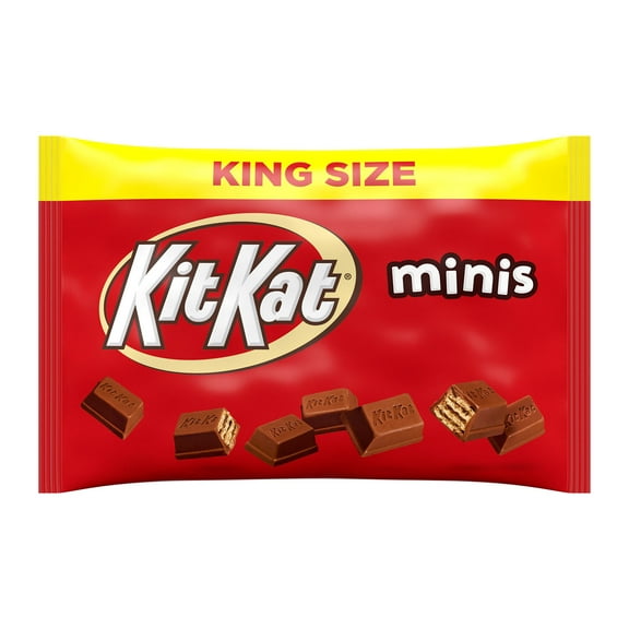 Kit Kat Minis Milk Chocolate Wafer Candy, King Size Pack 2.2 oz