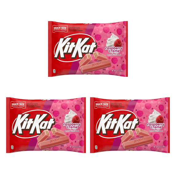Kit Kat Raspberry Creme Snack Size Candy 3 Pack, 8.8 oz Bags