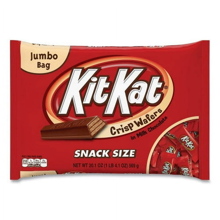 Kit Kat Snack Size, Crisp Wafers in Milk Chocolate, 20.1 oz Bag, Ships in  1-3 Business Days 