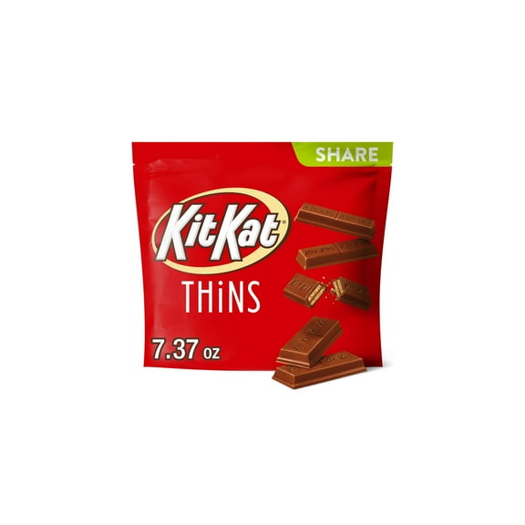 Kit Kat Thins Milk Chocolate Wafer Candy, Share Pack, 7.37 oz (Pack of 16)