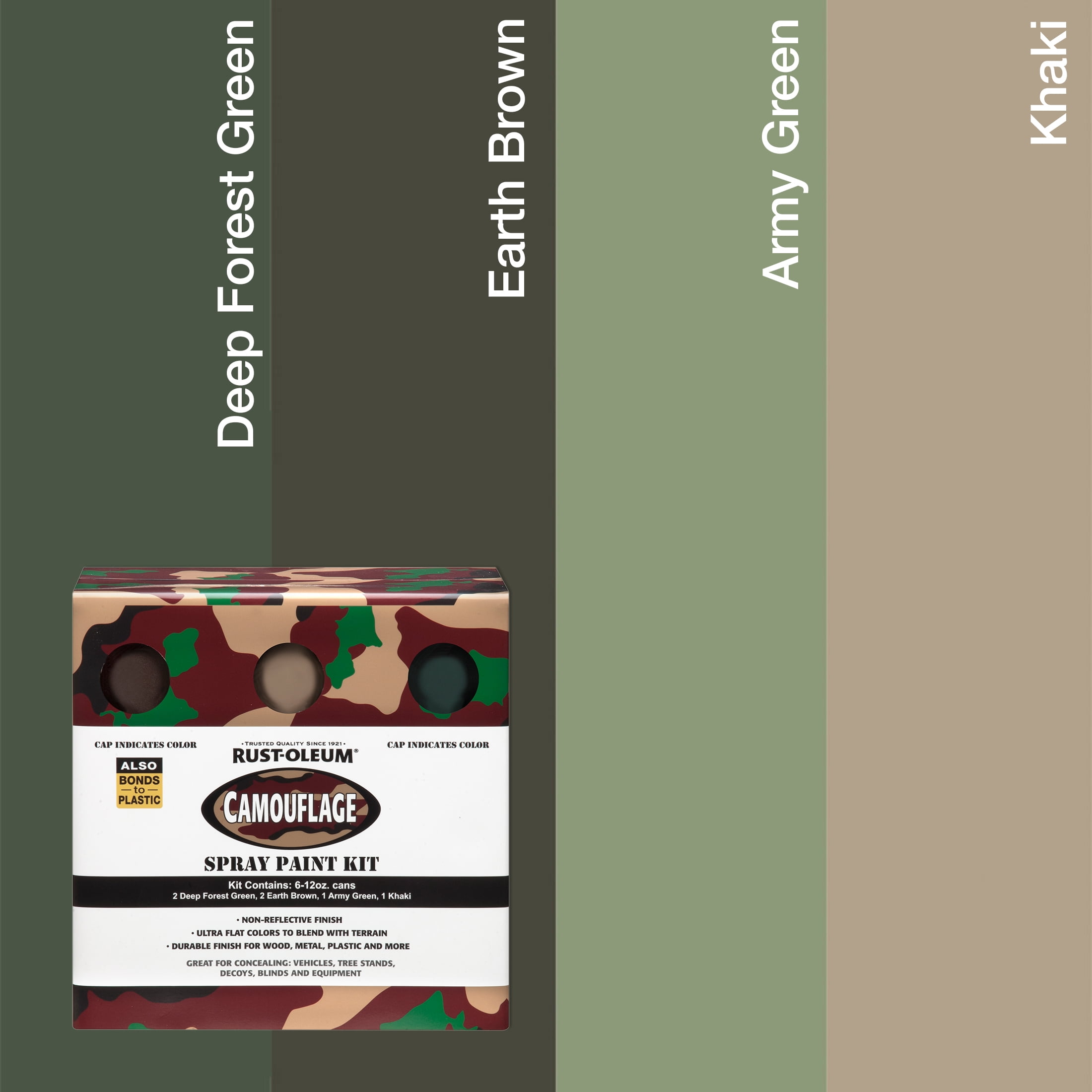 Rust-Oleum Camouflage 2X Ultra Cover 12 Oz. Flat Spray Paint, Deep Forest  Green - Dazey's Supply