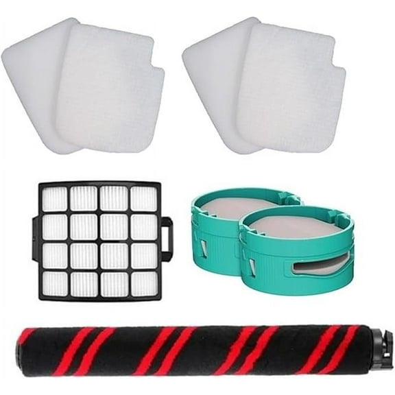 Kit for Shark Stratos DuoClean PowerFins Upright Vacuum AZ3002 - AZ3000 - AZ3000W. 2 Foam Filters, 1 HEPA, 1 Soft Brushroll, 2 Odor Neutralizing Cartridges XFFKAZ3000 XHFAZ3000 1539FC3000 1541FC3000