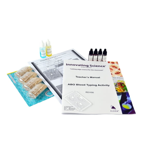Kit, Simulated ABO Blood Typing - Materials for 10 Setups - Innovating Science