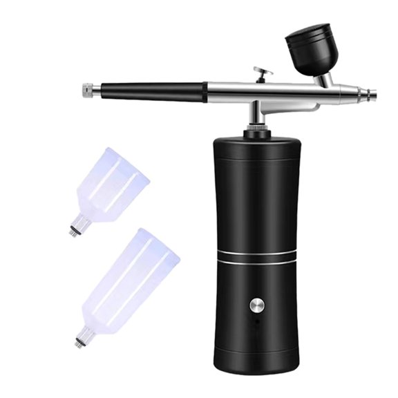 Kit With Compressor Rechargeable Cordless Non-Clogging High-Pressure Air Brush Guns with 0.3mm Nozzle