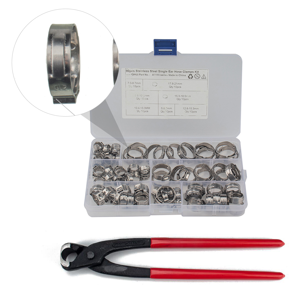 Kit for Securing Pipe Endless Clamp Hose Water Clamps Air Conditioning
