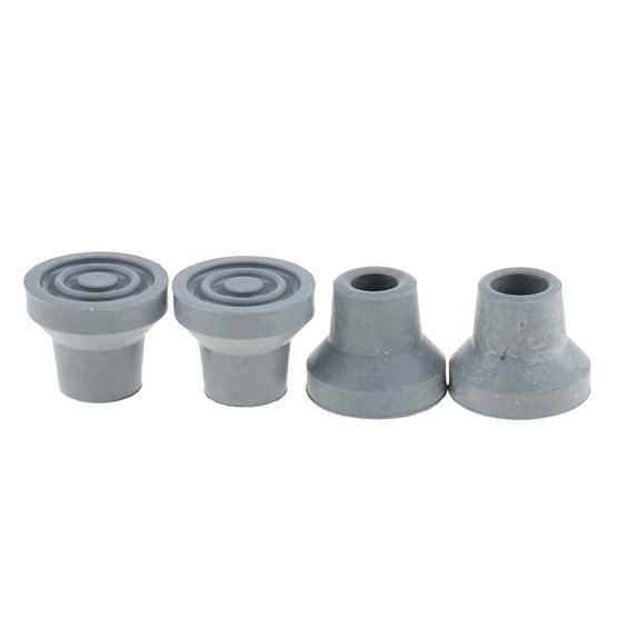 Kit of 4 Pcs End Anti-Slip Stabilizer Replacement for Rod / Radndonne Stick / Kickstand - 13mm Gray