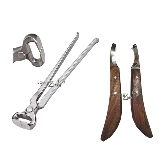Kit of Hoof Nipper 14" and Farrier hoof de Knives Hoof Knife Set