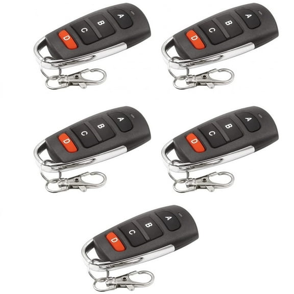 Kit5/Kit10 Gantch Universal Duplicator Remote Garage Door, 433.92 Mhz Remote for Gate, Remote Control Key Fob, Replacement Garage Door Electric Gate Cloning Remote Control Keychain Red-D