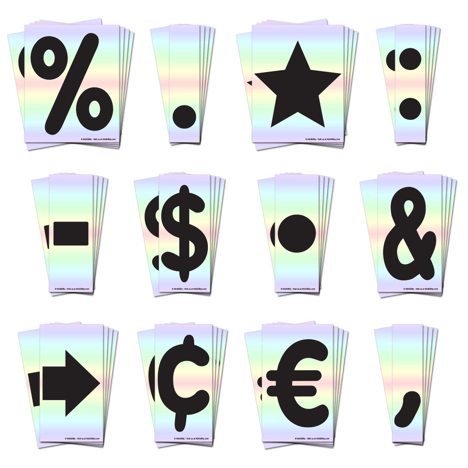 4" On 5" Changeable Sidewalk Sign Letters - Outdoor Flexible Message Board Letters