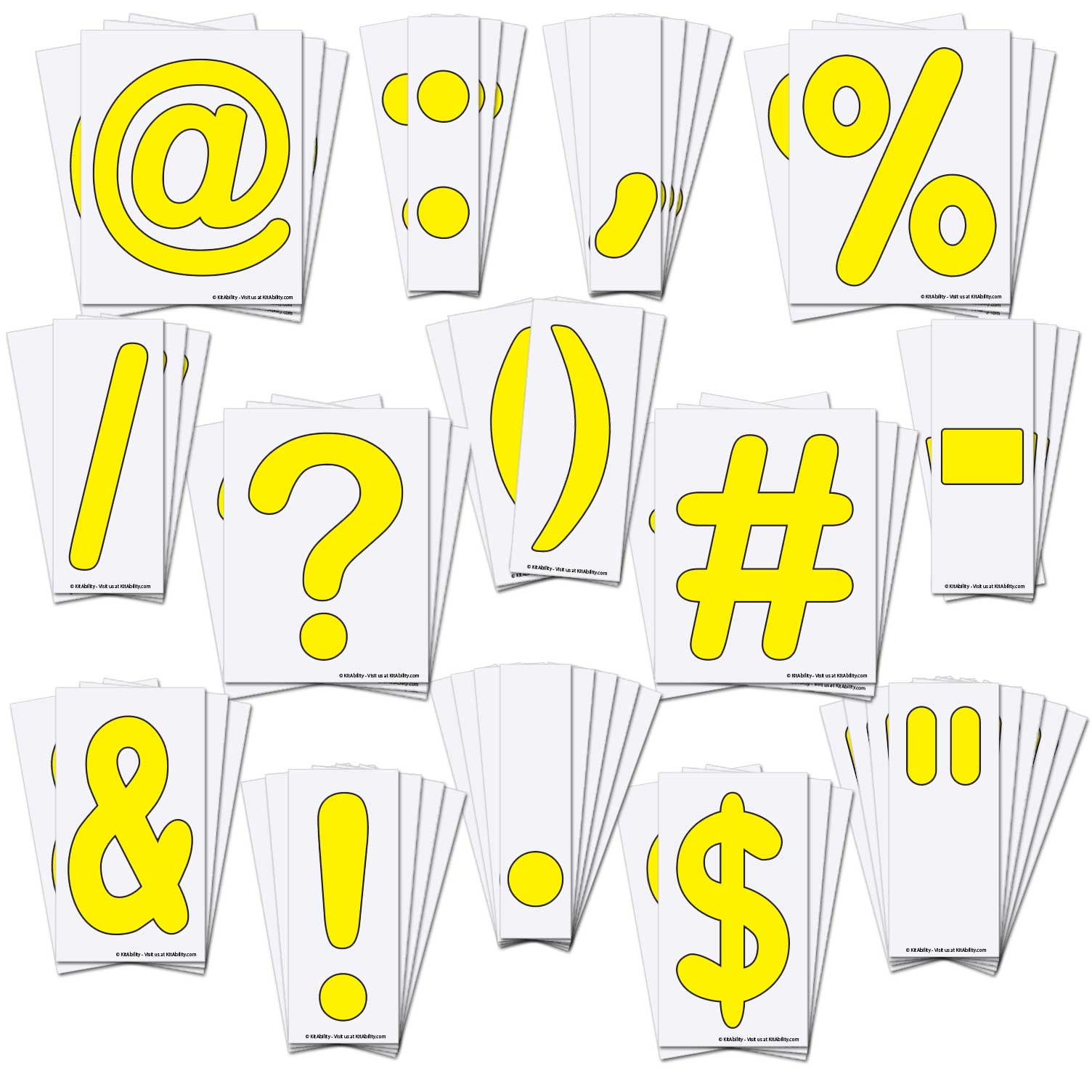 KitAbility Updated Symbols for Message Board Sidewalk Signs with 4 Inch KitAbility Updated Symbols for Message Board Sidewalk Signs with 4 Inch