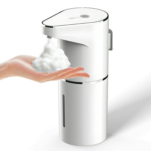 KitGody Automatic Soap Dispenser,350ml Electric Wall Mounted 3 Levels Adjustable Foam Soap Dispenser Pump for Bathroom Kitchen Dish Soap