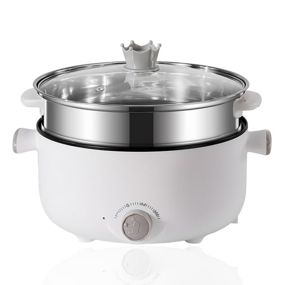 KitGody Electric Hot Pot 3.5L,Electric Cooker Pot with Nonstick Coating Electric Skillet with Steamer for Dorm Office