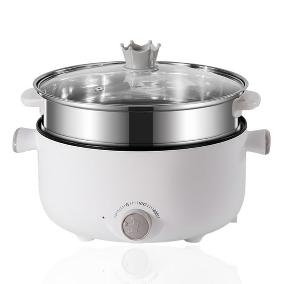 KitGody Electric Hot Pot 3.5L,Electric Cooker Pot with Nonstick Coating Electric Skillet with Steamer for Dorm Office