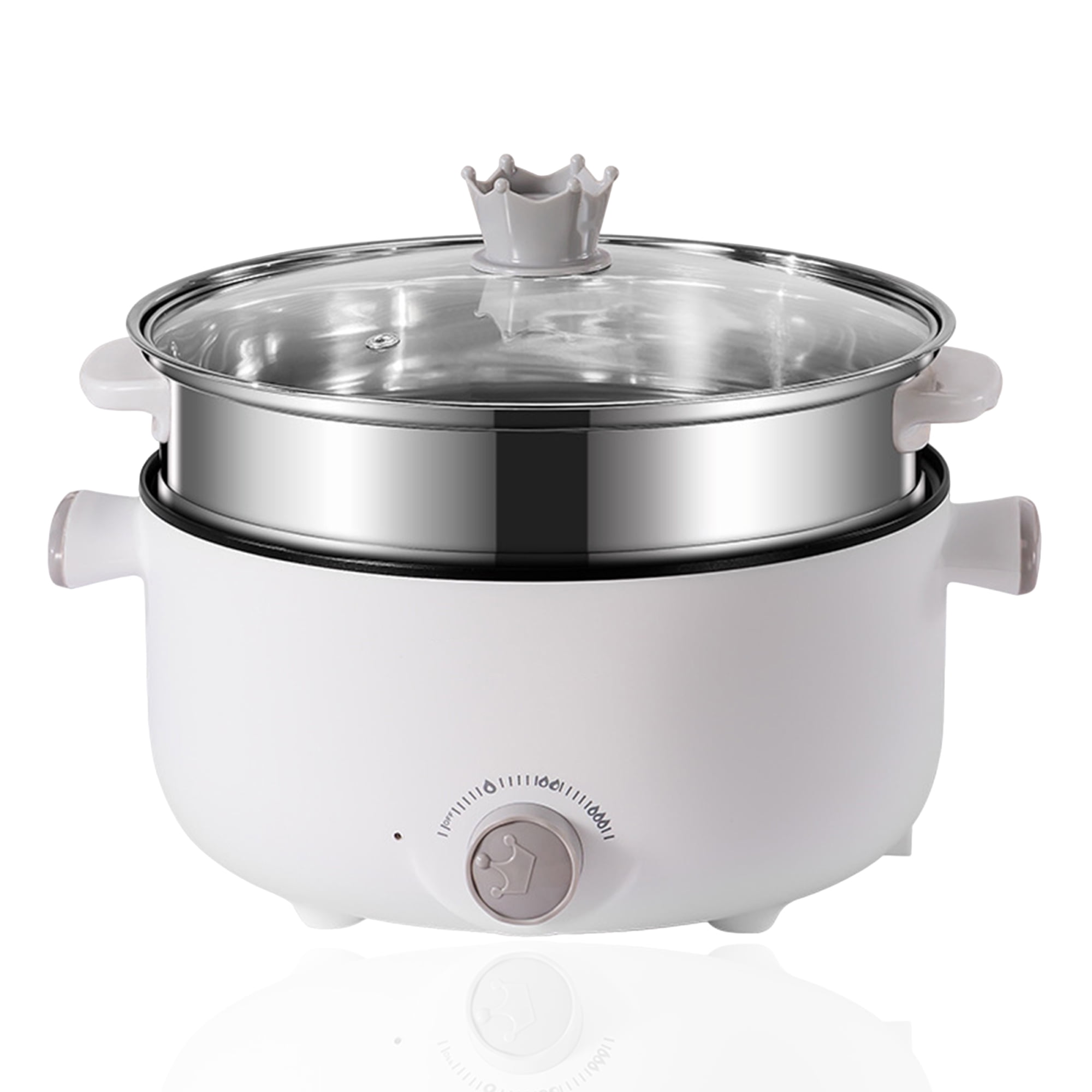 KitGody Electric Hot Pot 3.5L,Electric Cooker Pot with Nonstick Coating Electric Skillet with Steamer for Dorm Office