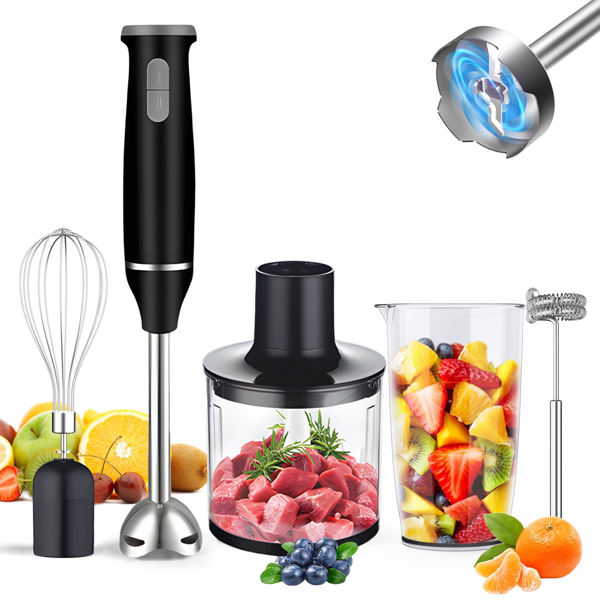 KitGody Immersion Blender,5-In-1 Portable Blender Stick Mixer for Milkshake Puree Smoothie Food