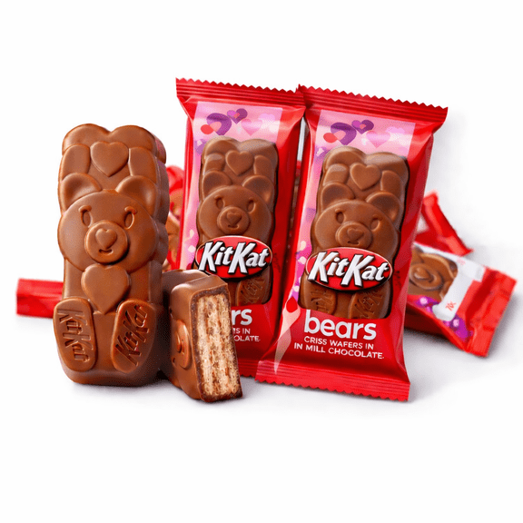 KitKat Bears Crisp Wafer in Milk Chocolate - Valentine's Edition - 1 lb