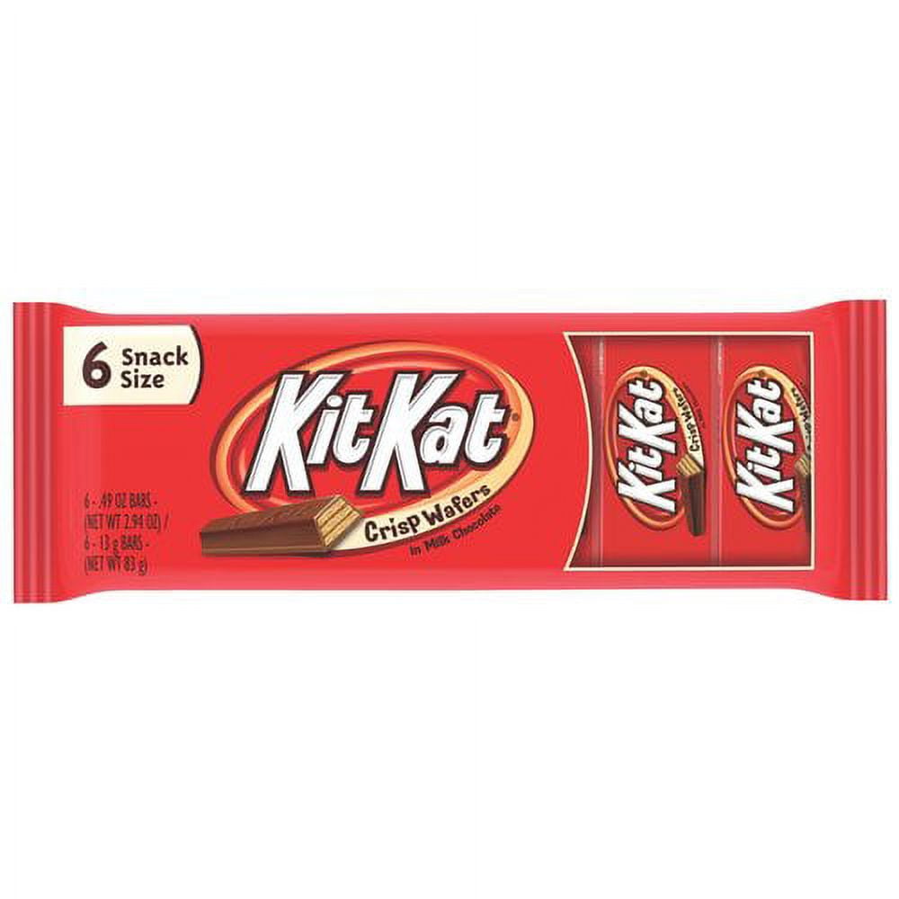 KitKat Snack Size Wafer Bars, 0.49 Oz., 6 Count