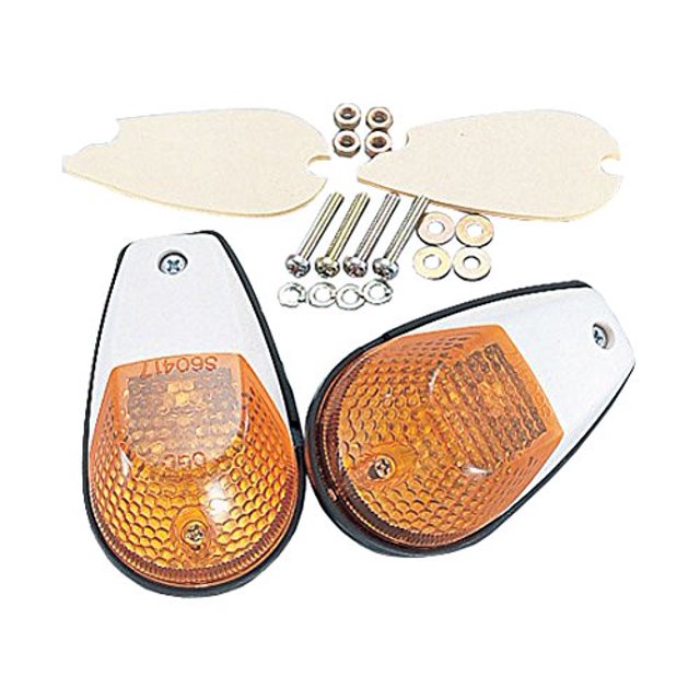Kitaco Turn Signal Lamp Set Aero Type Universal White/Orange 800