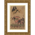 thumbnail image 1 of Kitagawa Utamaro 11x14 Gold Ornate Wood Frame and Double Matted Museum Art Print Titled - Portrait of Beauty, Hanamurakasi and Tama-Ya (Late 18th Century-Ca. 1806), 1 of 4