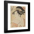 thumbnail image 1 of Kitagawa Utamaro 17x24 Black Modern Framed Museum Art Print Titled - The Courtesan Kisegawa (Late 18th Century - Ca. 1806), 1 of 5