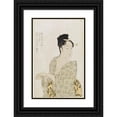 thumbnail image 1 of Kitagawa Utamaro 17x24 Black Ornate Framed Double Matted Museum Art Print Titled: Ten Physiognomic Types of Women, Coquettish Type, 1 of 5