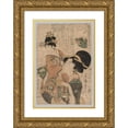 thumbnail image 1 of Kitagawa Utamaro 18x24 Gold Ornate Framed and Double Matted Museum Art Print Titled - Woman Carrying a Child (1753-1806), 1 of 4