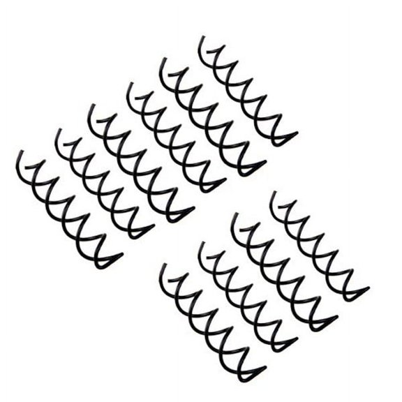 Kitandove 10Pcs Black Metal Hair Clips Spiral Design Flexible Alloy for Hair Styling