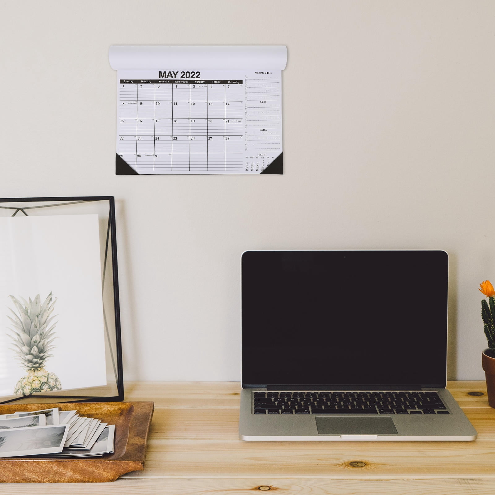 Kitandove 12 Pack Hanging Calendar with Note Taking Memo Recording ...