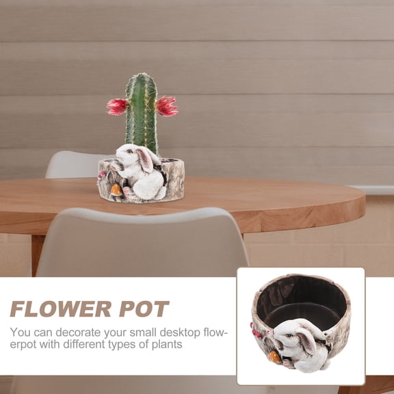 Kitandove 1PC Animal Shape Cartoon Flowerpot for Home Decor 6.5in