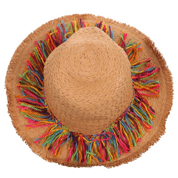 Kitandove 1Pc Crochet Sun Hat White Floppy Sun Hat Khaki For Time Uv Protection