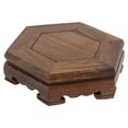 thumbnail image 1 of Kitandove 1Pcs Hexagonal Wood Vase Stand Wood for, 1 of 8