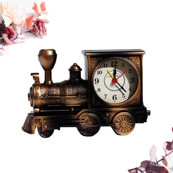 Kitandove 1Set Alarm Clock Railway Engine Design Timekeeping Function For Bedroom And Living Room