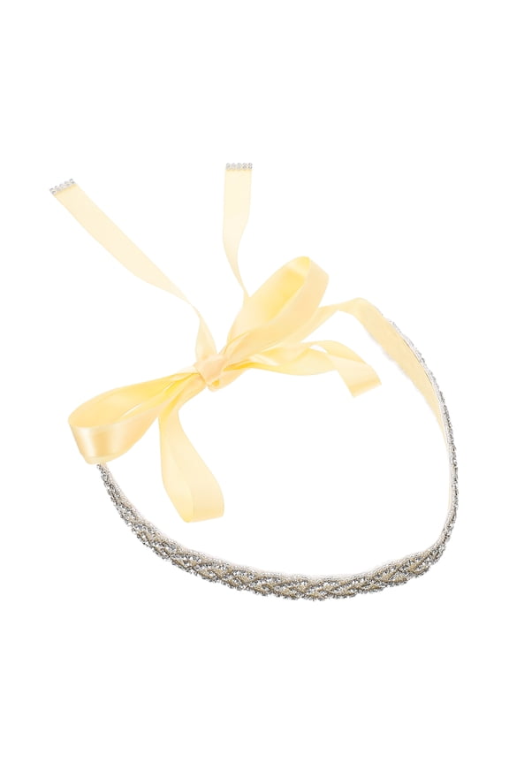 1Set Light Luxury Rhinestone Wedding Dress Sashes Wide Band For Women Banquet Decorative Accessory