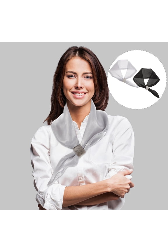 2Pcs Silk Neck Scarf for Women Imitation Silk Handbag Decoration for Parties and Vacations