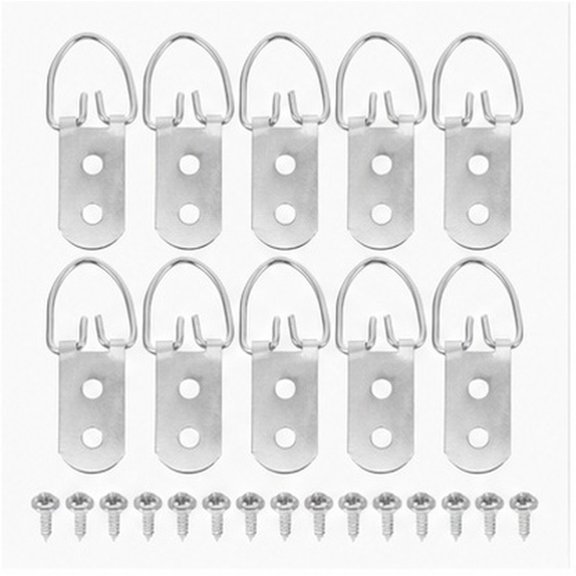 Kitandove 30Set Metal D Ring Picture Frame Hangers with Screws for Heavy Canvas Art and Gallery Frames