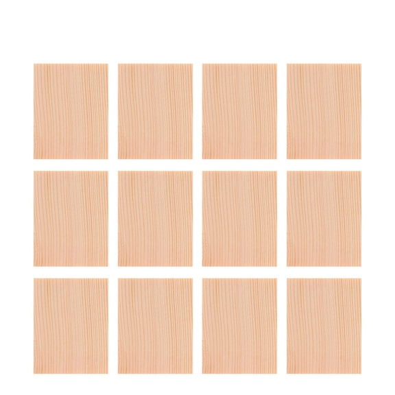 Kitandove 40Pcs Wood Boards for Photo Background Plate Rectangular Khaki 5x4x0.6in Stable Backdrop Photography Props
