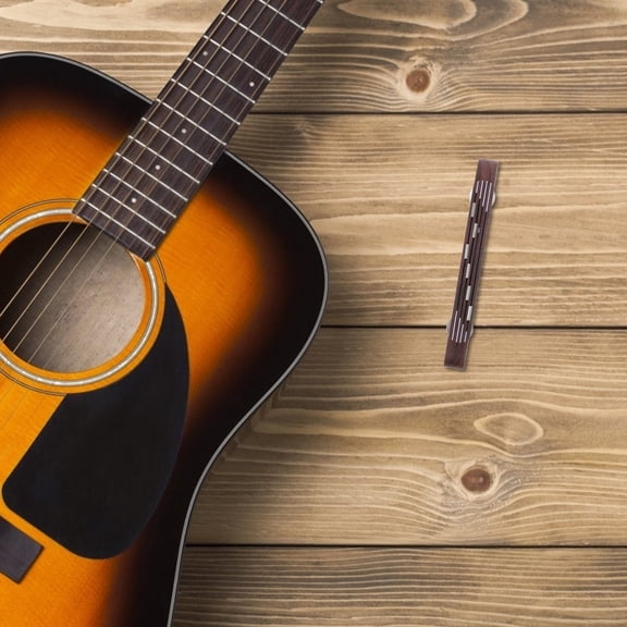 Kitandove Archtop Guitar Bridge Saddle Hardtail With Knobs Multi Color 12cm By 2.5cm By 2.5cm 1 Set