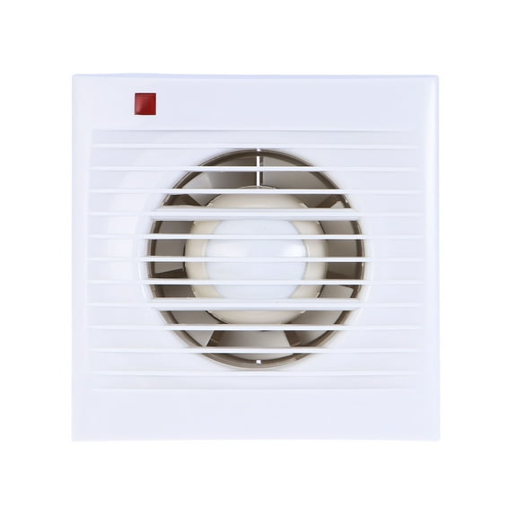 Kitandove Bathroom Wall Exhaust Fan KHG-100 White ABS Copper Motor Quiet Operation Thermal Protection 4 Inch 1Set