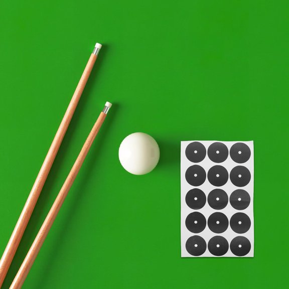 Kitandove Black Pool Table Marker Spots 5pcs Snooker Dot Stickers for Practice