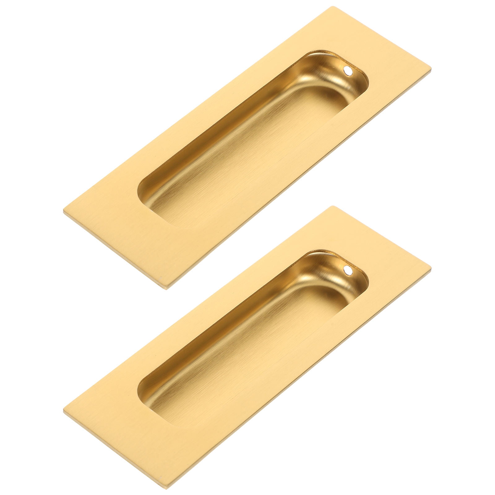 Kitandove Golden Rectangular Metal Door Pulls with Hidden Groove Design ...