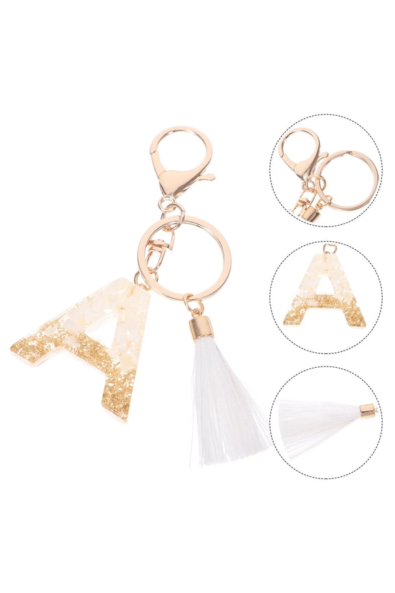 Letter Keychains Key Decoration 11.00x1.6x0.2in Resin Metal Thread For All Kinds Of People 1Pack