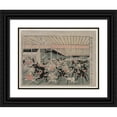 thumbnail image 1 of Kitao Masayoshi 14x11 Black Ornate Wood Framed Double Matted Museum Art Print Titled: Chushingura: Act XI (From the Series Perspective Pictures for the Treasure House of Loyalty) (C. 17, 1 of 5