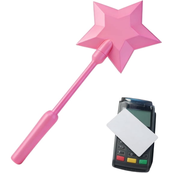 Kitcariole Pink Magic Wand Credit Card Holder, 3D Printed Star Design for Contactless Tap to Pay Use and Display