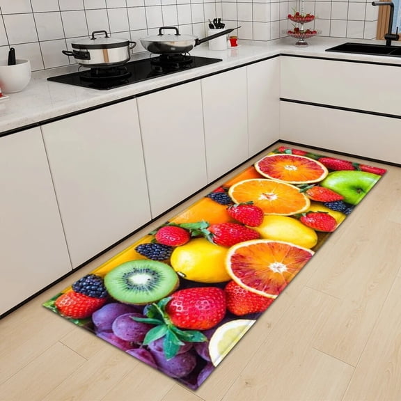 Kitch Floor Mat Home Entrance Doormat Fruit Pattern Bedroom Living Room r Carpet Hallway Balcony Bat