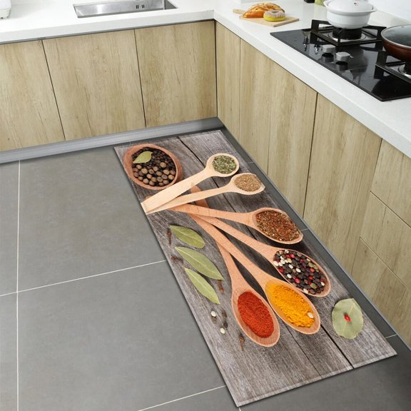 Kitch Rug Home Entrance Doormat Spices 3D Pattern Hallway Balcony Bathroom Non-Slip Floor Mat Bedroo