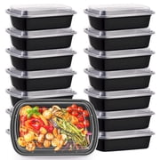 Kitch nMore 38oz Meal Prep Containers, Extra Large &Thick Food Storage Containers with Lids, Reusable Plastic,Disposable Bento Box,Stackable,Microwave/Freezer/Dishwasher Safe, BPA Free 30Pack