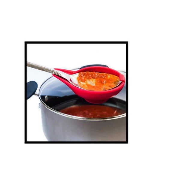 KitchInventions 1001 Spoon Buddy, Red - 11 x 8.5 x 2 in.