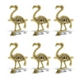 thumbnail image 1 of KitchaBon Gold Napkin Rings Set of 6, Table Setting Centerpiece Decor Napkins Ring Holders, Napkin Ring Packs For Family Holiday Dinner, Fancy Banquet & Wedding Decorations For Reception- Flamingo, 1 of 3