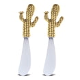 thumbnail image 1 of KitchaBon Gold Stainless Steel Dip & Cheese Spreader, Set of 2 - 4.7"- Cactus, 1 of 2